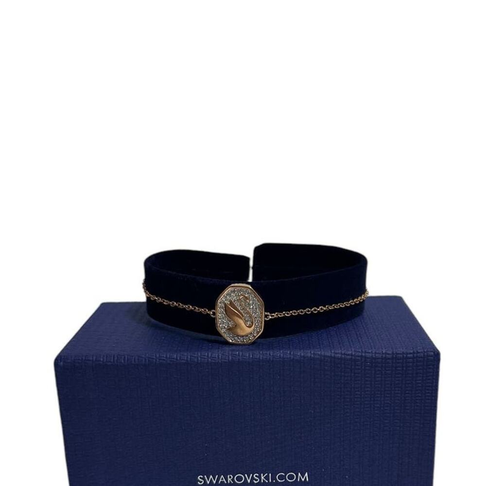 Swarovski Signum bracelet Swan, White, Rose gold-tone plated